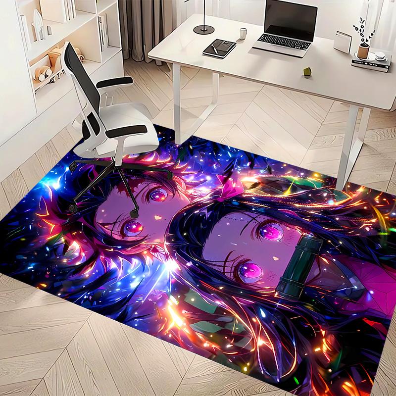 Demon Slayer Printed Absorbent Washable Carpet, Non-Slip Bathroom Mats, Kitchen Rugs, Yoga Mat,Living Room Entrance, Camping Picnic Rugs