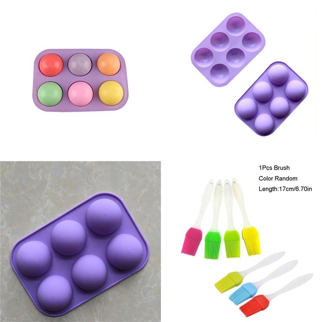 User-friendly 3d 6-holes Half Ball Silicone Mold For Effortless Chocolate And Cake Decorations