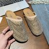 2025 new nylon fishing net full diamond flat bottom cool slippers summer cool outer wear bag head half drag