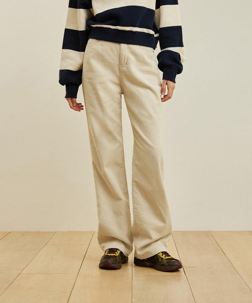 WAARFORWOMAN [Fleece-Lined] W93 Corduroy Wide Pants (4 Colors)