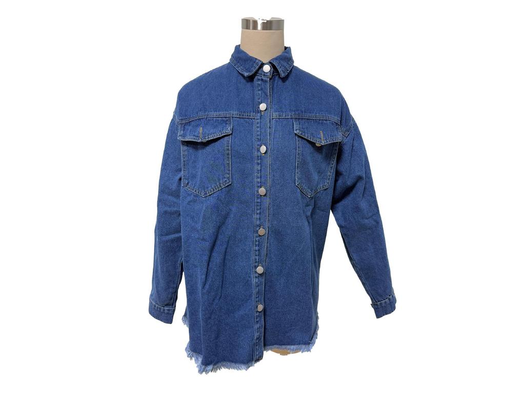 Women's Loose-Fit Brushed Denim Jacket
