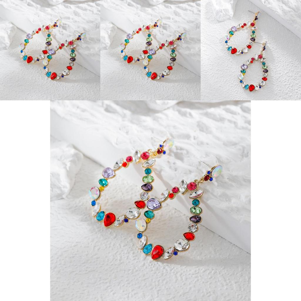 Elegant Teardrop Earrings Alloy Material Stylish And Trendy Geometric Design
