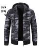 Men's 2021 Camouflage Plus Size Velvet Sweater Cardigan Slim Fit Hooded Jacket