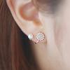 1 Pair Stud Earring Fine Workmanship Elegant Lightweight Snowflake Charm Earrings Ear Stud for Dating