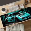 Stylish light blue Supercar mouse pad non-slip stitched edges Durable and comfortable gaming office desk mat desktop accessories