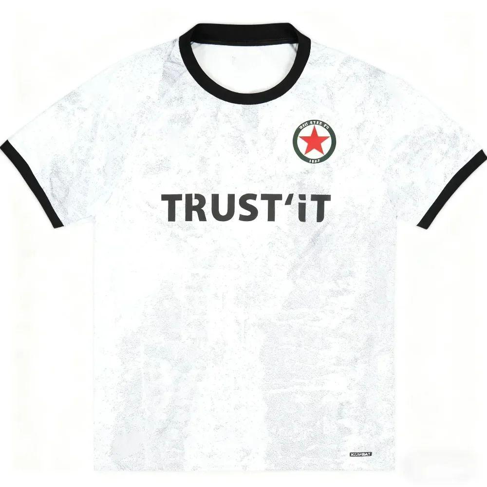 SALDI CALDI 25-26 Maglie da Calcio Rosse Stella Casa e Trasferta T-shirt Sportiva a Maniche Corte Stampata in 3D Uguali per Adulti e Bambini