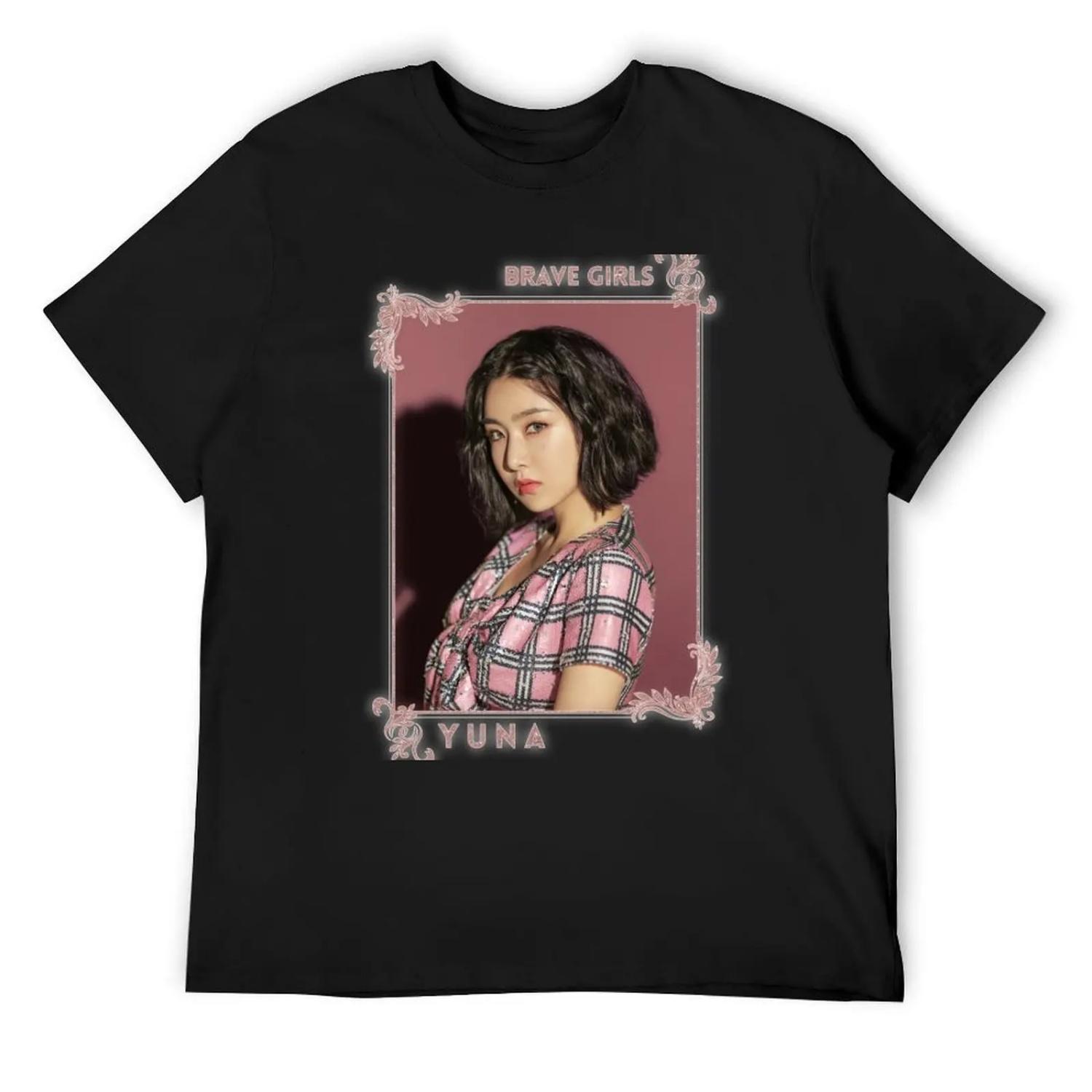 

Brave Girls - Yuna T-Shirt plus sizes street wear T-shirts man Funny t-shirt heavy weight t shirts for men XXXXXL чорний