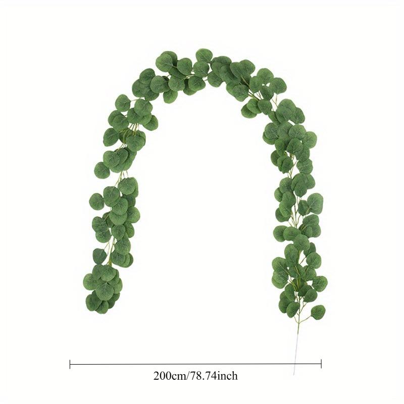 1 Stück Simulation Eukalyptus Rattan Pflanze Wand Dekorative Rattan für Außenhof Terrasse Garten Rasen Zuhause Tür Hängende Wanddekoration