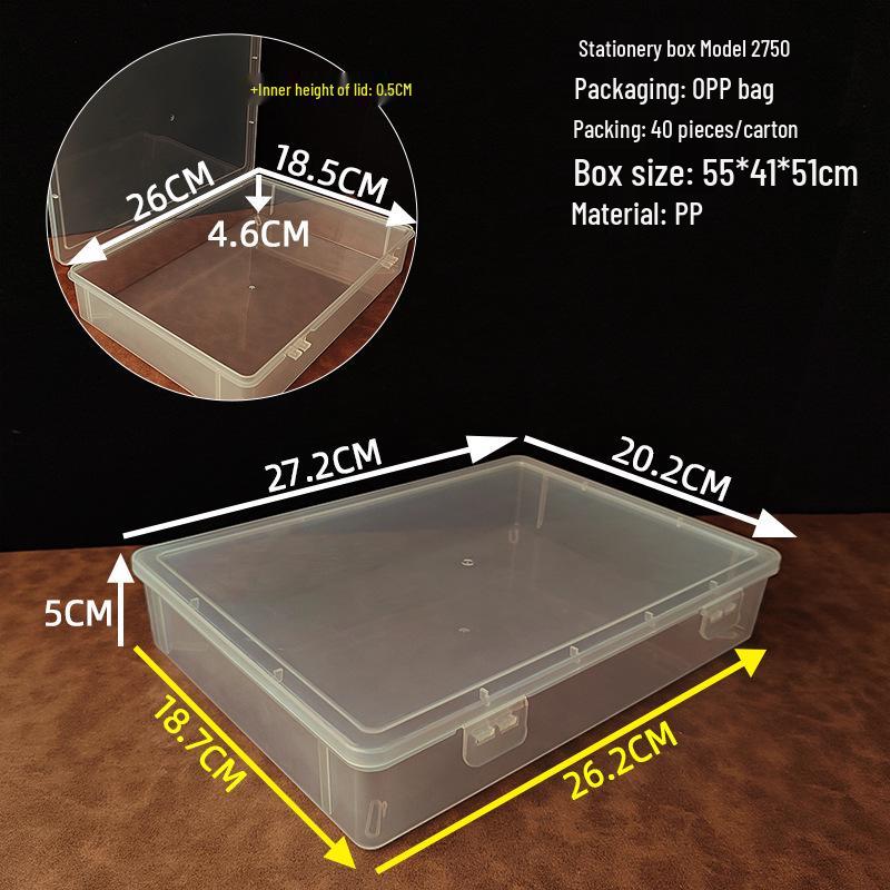 

Stationery Box Model 2750: PP Plastic Storage for Crafts, Jewelry, Hardware, and Display.