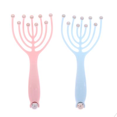 9 Garras 10 Bolas de Aço Massageador de Cabeça Couro Cabeludo Pescoço Pente Ferramenta Portátil para Relaxamento da Cabeça Cuidados de Saúde Relaxamento Cuidados com o Cabelo Para Crescimento Capilar