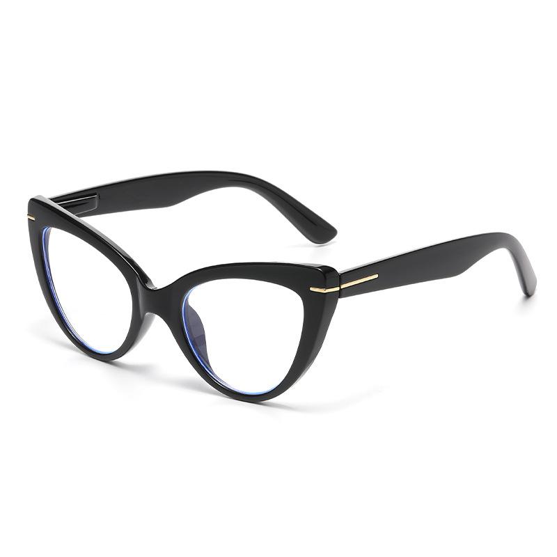 Neutral Fashion New Style Anti-Blue Light Reading Glasses Women's Cat-Eye Oversized Frame High-Definition Hyperopia Glasses +4.0