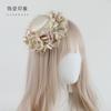 Cute and Sweet Top Hat Flower Ball Lace Rose Jewelry Original Handmade Lolita Headband