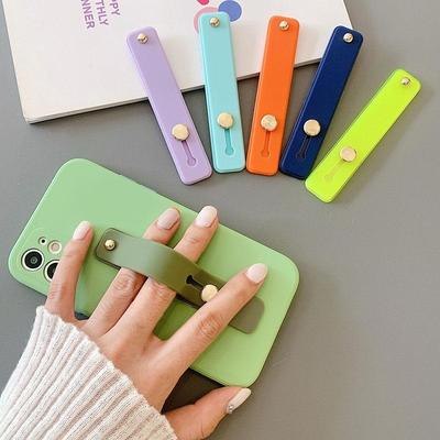 1 Stück Universelle Handy-Handschlaufe Halterung Silikon Handyhalter Fingerring Push-Pull Griff Ständer Aufkleber Handyhalter