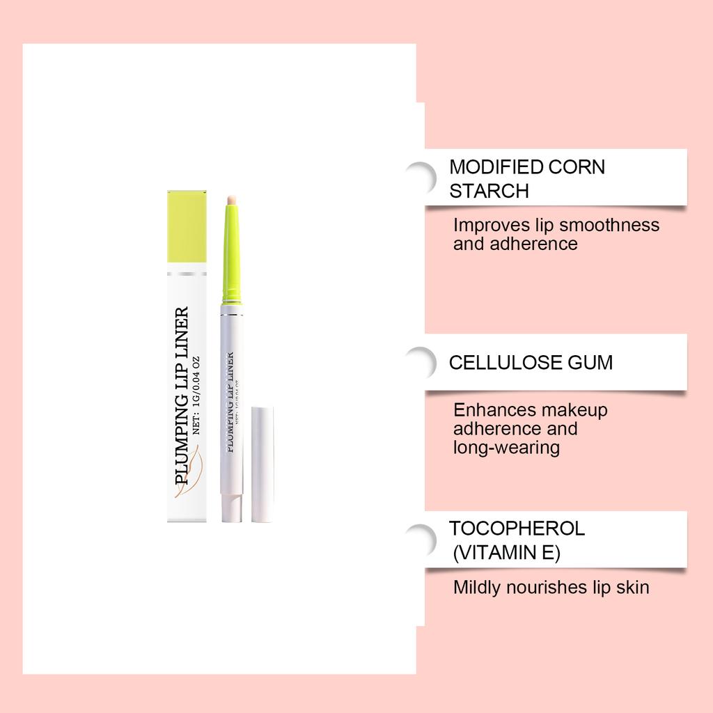 Nude Lip Liner Voluminous Plumping Lips Matte Nature Lip Contour Pencil Waterproof and Sweat Proof Makeup Long Lasting Lip Liner