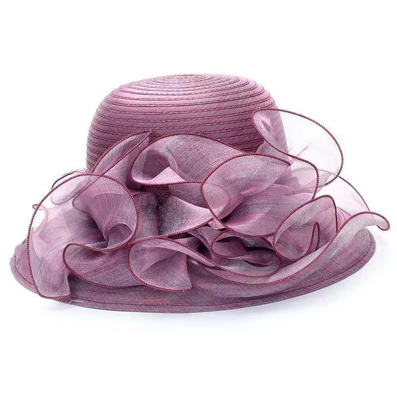 UPF 50+ Korean Style Sun Hat Women Foldable Organza Sheer Visor Outdoor Beach Travel Fashion Bucket Cap