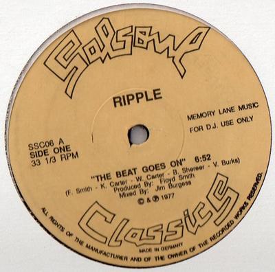 12inch Record RIPPLE  BUNNY SIGLER  The Beat Goes On  By The Way You D SSC06 Salsoul Classic US SoulFunk Used