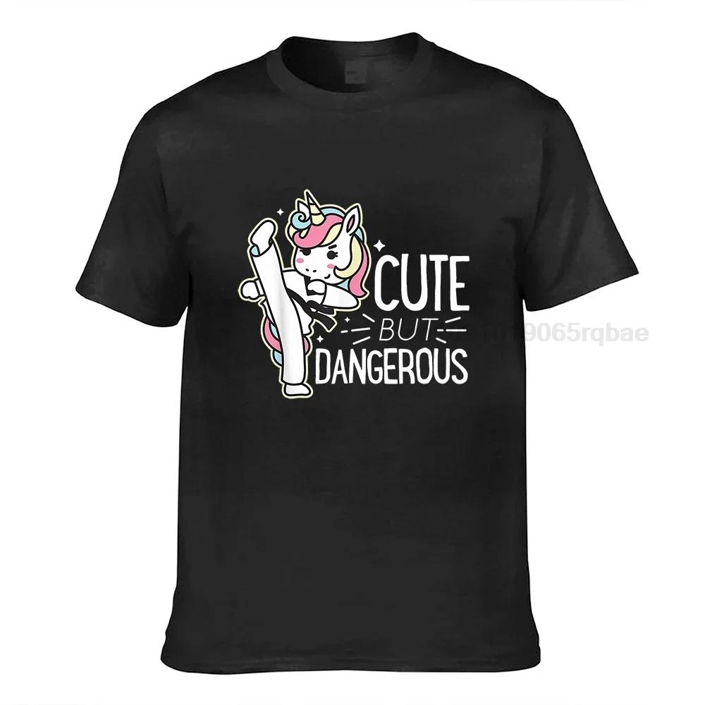 Cute Dangerous Karate Taekwondo Shirt Funny Gifts Tshirt Tshirts Tops Shirts Funky Cotton Gift Hip Hop Unisex