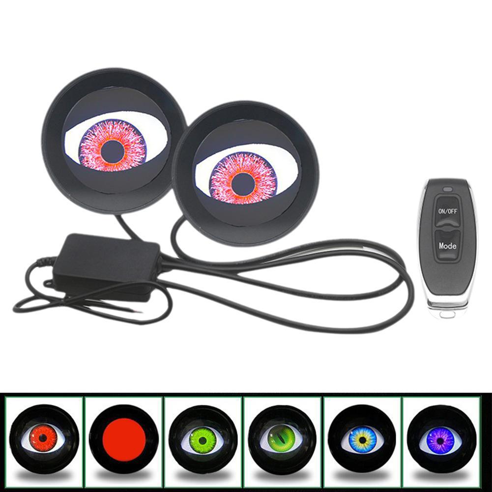 2Inch Devil Eye LED Headlight Kit Car Dynamic Lights With Remote Control Eyes Retrofit Kits Headlight Assembly Auto Accessory