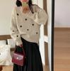 Leopard-print Colour-blocked Crew-neck Casual Jumper Autumn/winter Women's Knitwear Women's Pullover Long-sleeved Base Layer