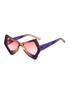 Fashionable Irregular Square Sunglasses Female Male Double Color Gradient Frame Punk Cat Eye Sun Eyewear Sun Eyewear Eyewear UV Protection 400