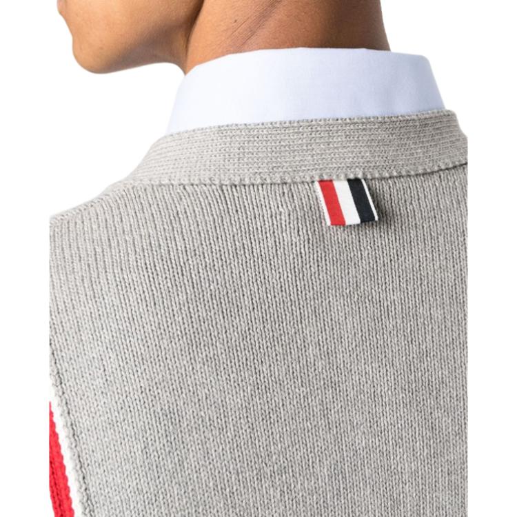 THOM BROWNE Funmix V-Neck Long-Sleeved Cardigan MKC530F-Y3017-982