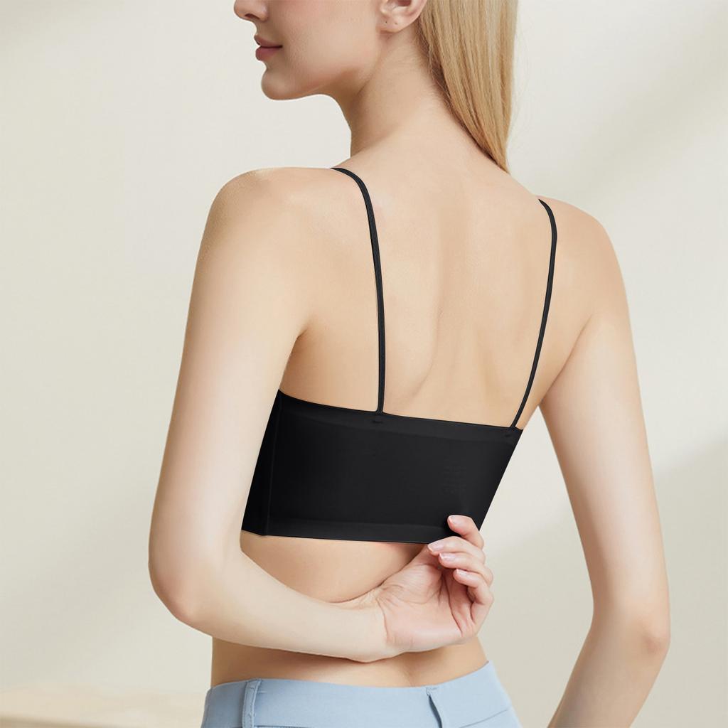 Women's Ultra-thin Jelly Underwear With Seamless Fine Sparkling Shoulder Straps, Comfortable And Cool Feeling, Beautiful Vest Bra