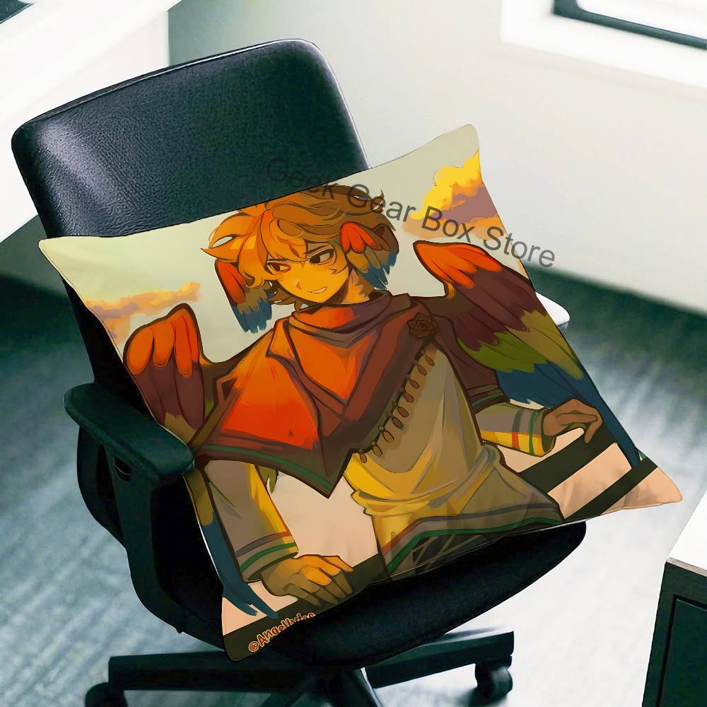 P-Parrotx2 Anime Celebrity Merchandise All-Match Printed Pillow Case Sofa Car Office Room Decoration Protector