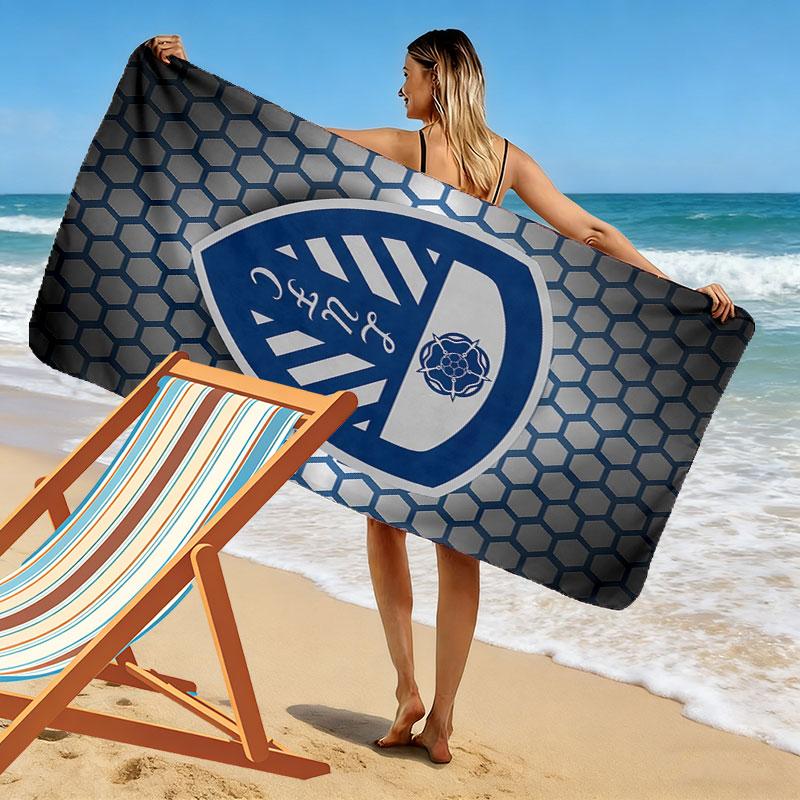 Leeds Poster Strandtuch, Großes Weiches Schnelltrocknendes Handtuch für Strand Camping Schwimmen