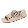 FashionComfy Arrival Men's Slippers New Hand-stitching Summer Sandals Dual-Purpose Male Beach Shoes Non-slip Open-toe Sandals Slippers