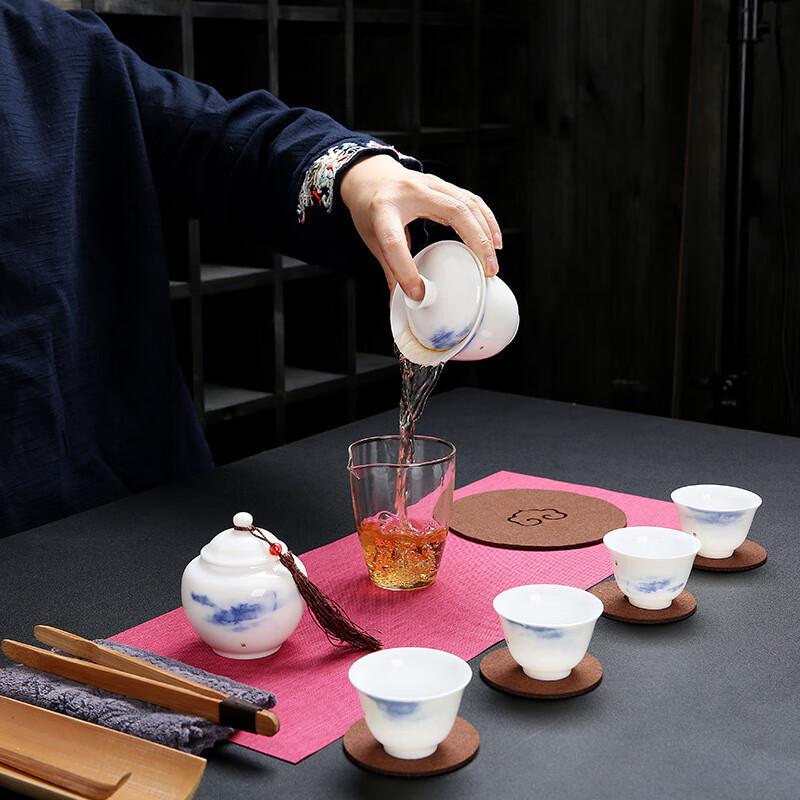 Artistic Landscape Travel Tea Set