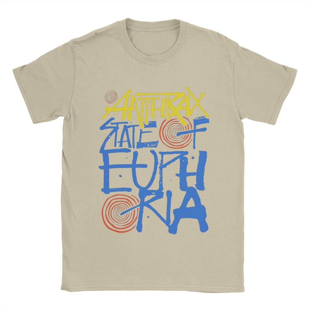 Anthrax Band T-Shirt für Herren Neuheit 100% Baumwolle T-Shirt Rundhals Kurzarm T-Shirt Druck Kleidung