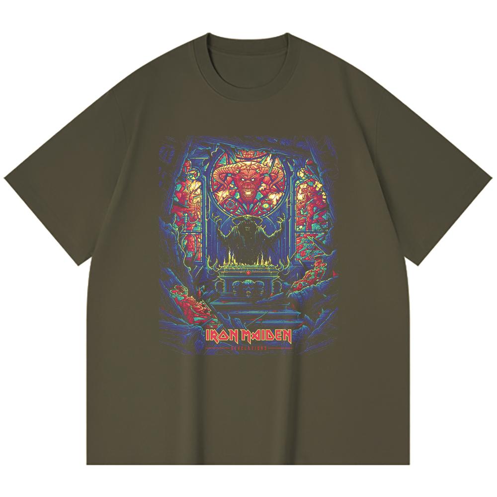 230 g/m² 100% Bavlna T-shirt Heavy Metal Rocková Kapela Tisk Populární Hudby Unisex Těžký Bavlněný T-shirt