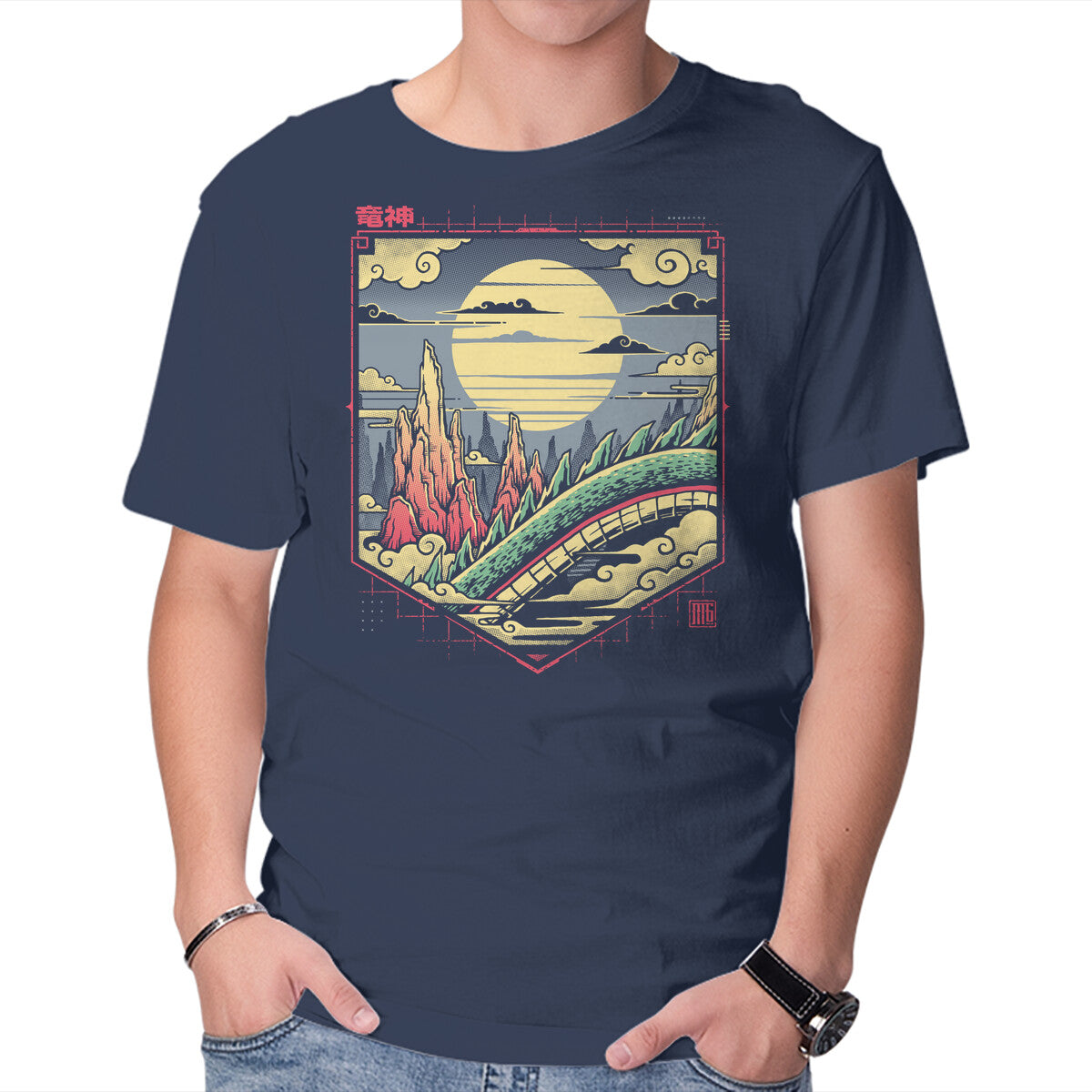 Unisex Crew Neck T-Shirt Dragon Kingdom Graphic Short Sleeve Casual Tee XL