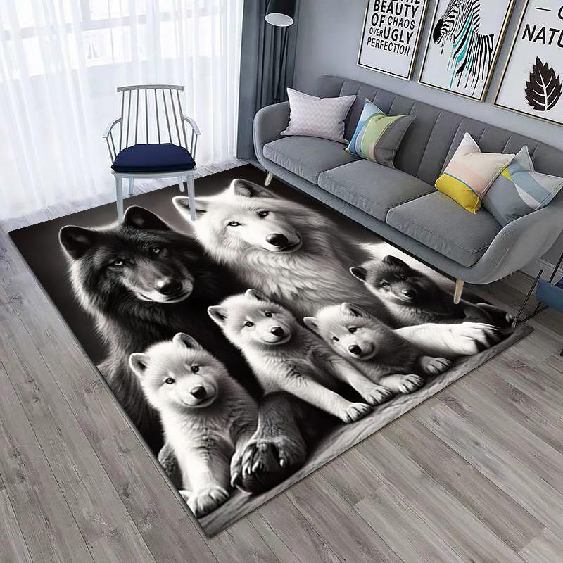 Wild Bears Mountainous Terrain Carpet Is Suitable For Living Room And Bedroom Doormats Office Balcony Decorative Carpet A6