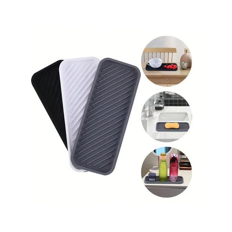 1pc Silicone Sponge Holder Kitchen Sponge Holder Silicone Slink Organizer Tray for BathroomSoap DispenserSimple Silicone Soap