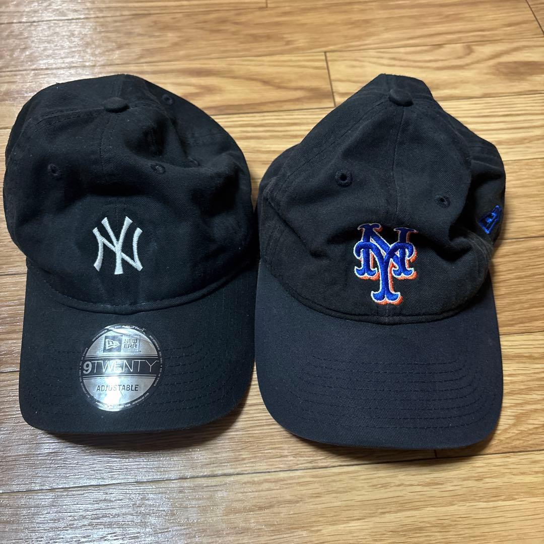 Used Black 9TWENTY Cap New York Yankees Mets