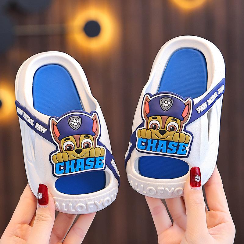 Paw Patrol Great Achievement Children's Summer Sandals Boys and Girls Indoor Non-Slip Closed-Toe Anti-Collision Toddler Baby Slippers