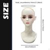 Female Mannequin Head PVC Bust Dummy Realistic with Ears Upper Body Display Stand Manikin for