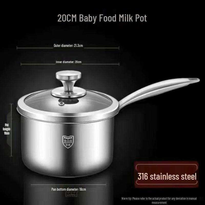 316 Stainless Steel Non-stick Milk and Baby Food Pot