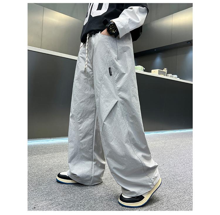 Boys' pants Spring and Autumn 2026 new item Medium and large boys' loose straight leg casual pants Spring clothing Children's work pants