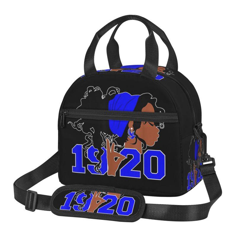 Zeta Phi Beta 1920 Insulated Lunch Bag Portable Waterproof Thermal Lunch Box with Adjustable Shoulder Strap for Picnic Beach