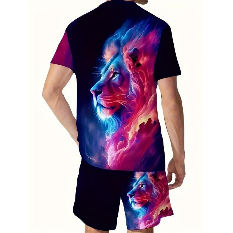 Men's Outfits, Casual Crew Neck Short Sleeve T-shirt And Shorts Set For Summer