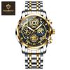 BINBOND Luxury Men's Quartz Watches Stainless Steel Date Chronograph Men Wristwatch Waterproof Luminous Fashion Man Watch