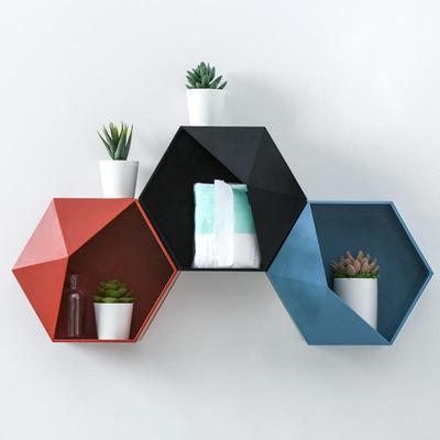 Simple Wall Storage Box Creative Combination Storage Rack Pendant Living Room Bedroom Bookshelf Hexa