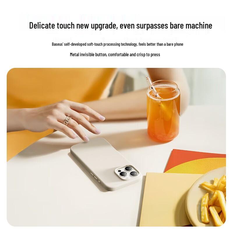 Baseus Coque MagSafe en Silicone Liquide pour iPhone 16 Pro Max