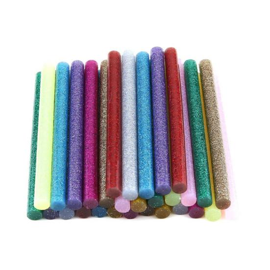 30Pcs/Set Glue Stick Adhesive Easily Use Tasteless Light Colorful Glue Gun Sticks for DIY