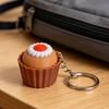 Chaveiro de Clicker de Sobremesa Impresso em 3D Alívio do Estresse Botão de Descompressão de Cupcake Chaveiro Fidget Charme para Bolsa Mochila Carteira