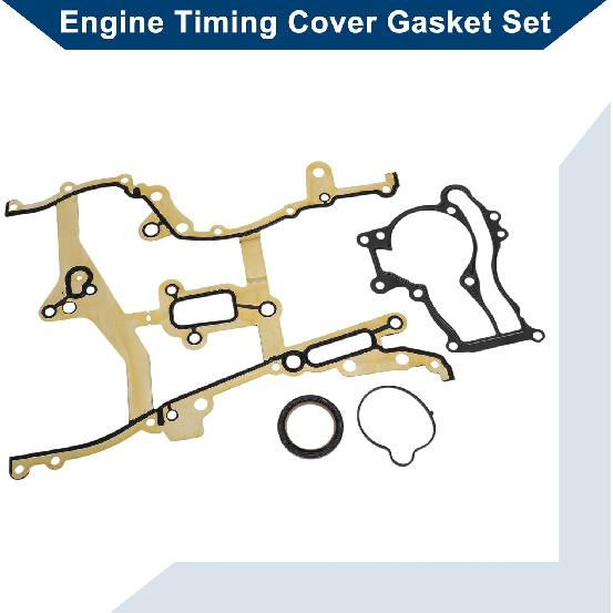 Engine Timing Cover Gasket Set TCS46156 for Chevrolet Cruze 2011-2015 Chain Case Cover Gasket Long-lasting Sealing Rubber,Metal 1 Set Yellow,Black