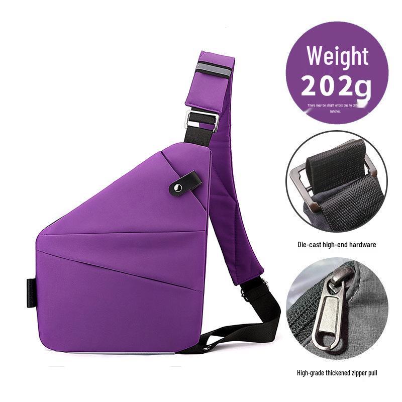 Borsa a tracolla pettorale antifurto per uomo e donna - Zaino da viaggio elegante e sicuro