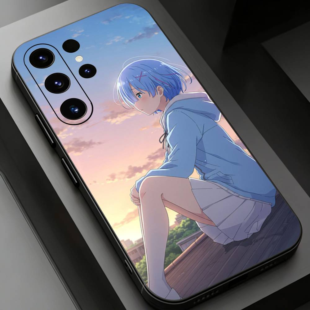 Rem R-Re Anime Z-Zero Phone Case for Samsung Galaxy S20,23 Ultra S24,22 Plus S25,26,21FE TPU Cover